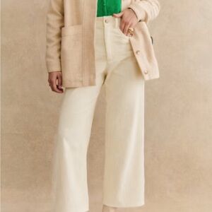 Sézane Le Crop Trouser (ecru)